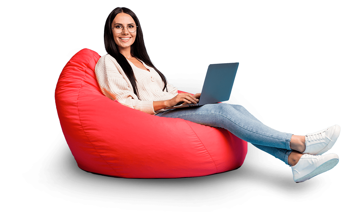 Garten-Queen mit dem Laptop